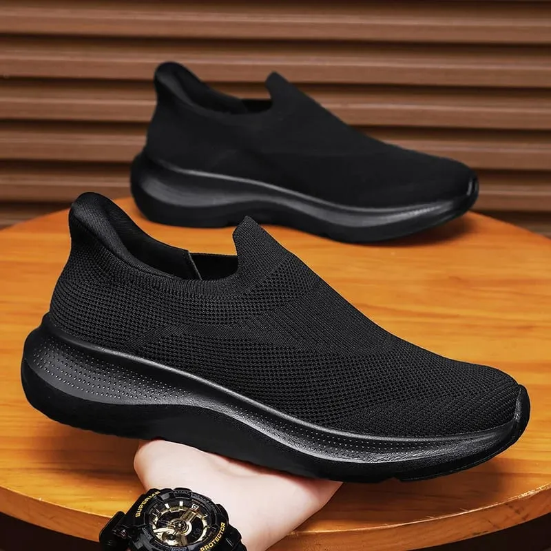 Respirável malha deslizamento na plataforma sapatos de caminhada esportes leve não deslizamento almofada tênis casuais para homens mulheres alta qualidade