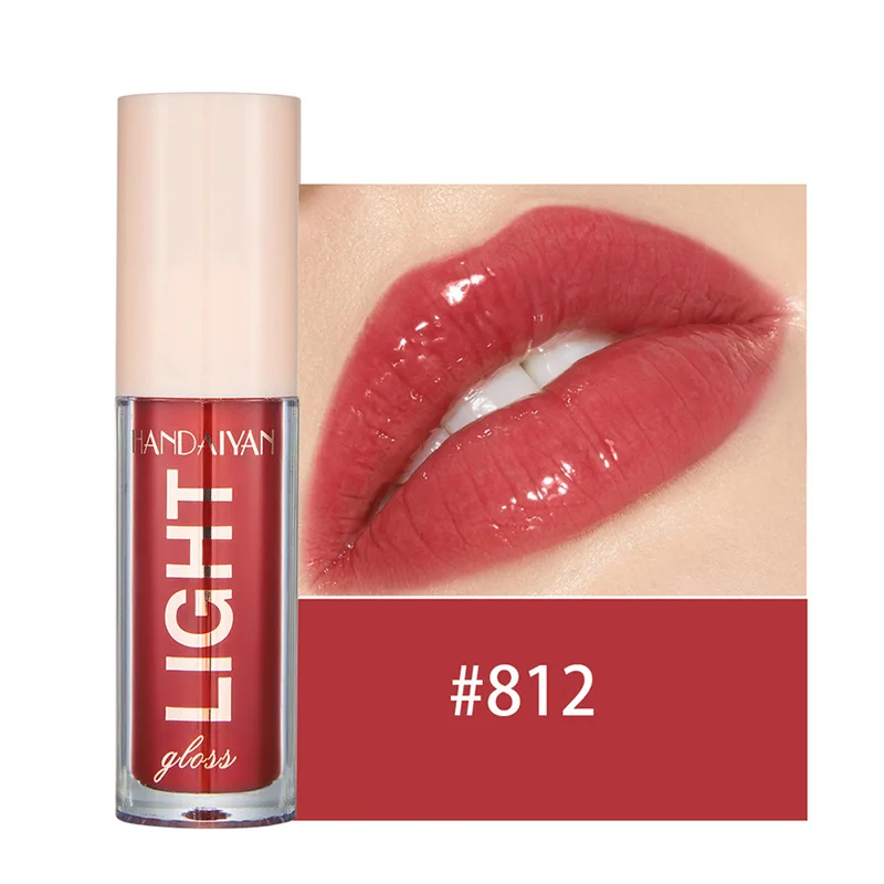 12 Colors Mirror Pearl Lip Gloss Long-lasting Moisturizing Shine Glitter Lip Glaze Waterproof Glass Liquid Lipstick Women Makeup