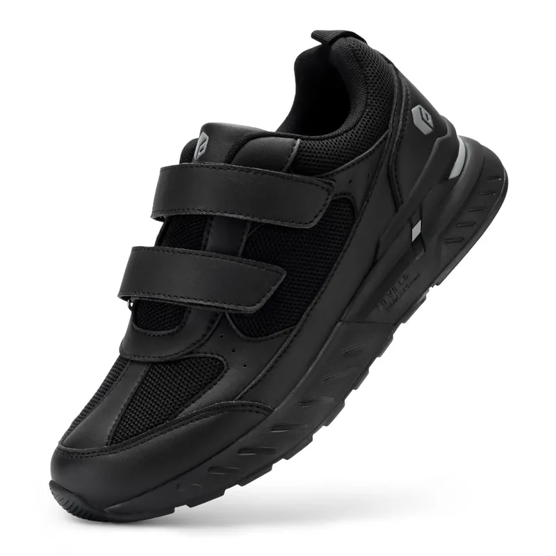 FitVille Sapatos para diabéticos para homens, largura extra larga, fechamento ajustável, tênis para caminhada, para alívio da dor nos pés, inchados