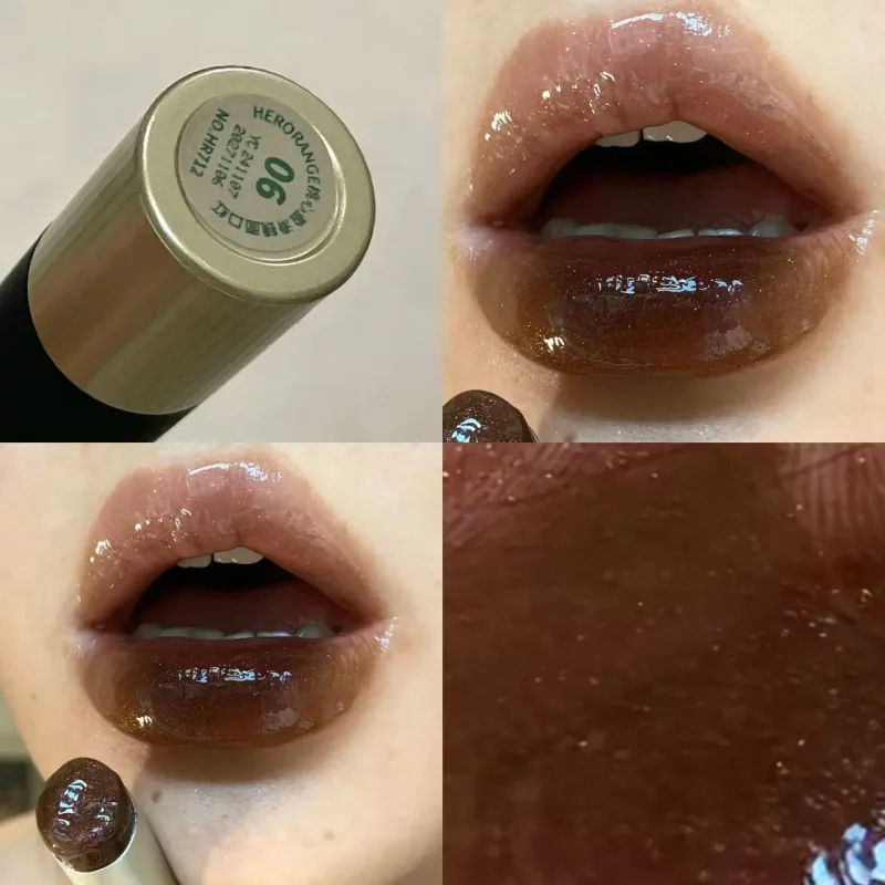 Herorange Mirror Lip Gloss 24H Waterproof Long-Lasting Lipstick No Transfer No Fading Matte & Shine Plumping Lip Makeup Women's
