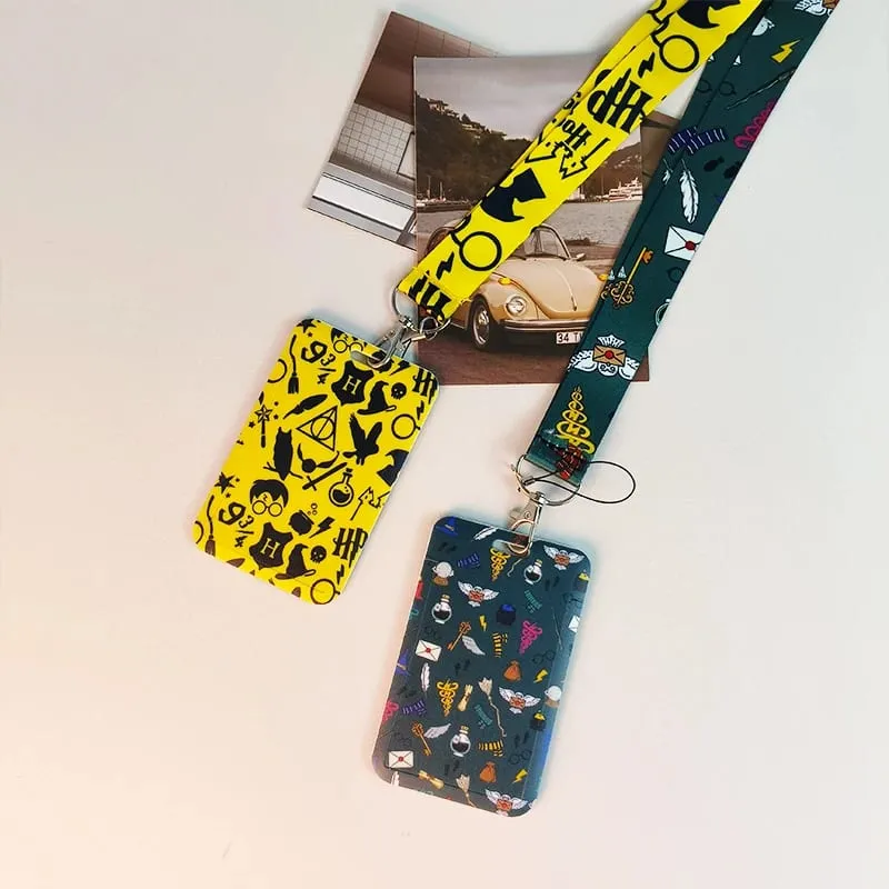Credential Holder American Anime Lanyards for Key Neck Strap For Card Badge Gym Keychain Keyring Accessories Gifts