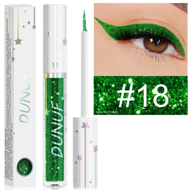 Diamond Blue Sequins Eyeliner Glitter Shiny Brighten Lying Silkworm Makeup Highlight Liquid Eye Liners Pigment Green Silver Gold