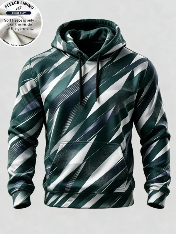 3D Print Fleece Hoodie Black Silver Burst Geometric Radial Pullover Long Sleeve Kangaroo Pocket Casual Sweatshirt