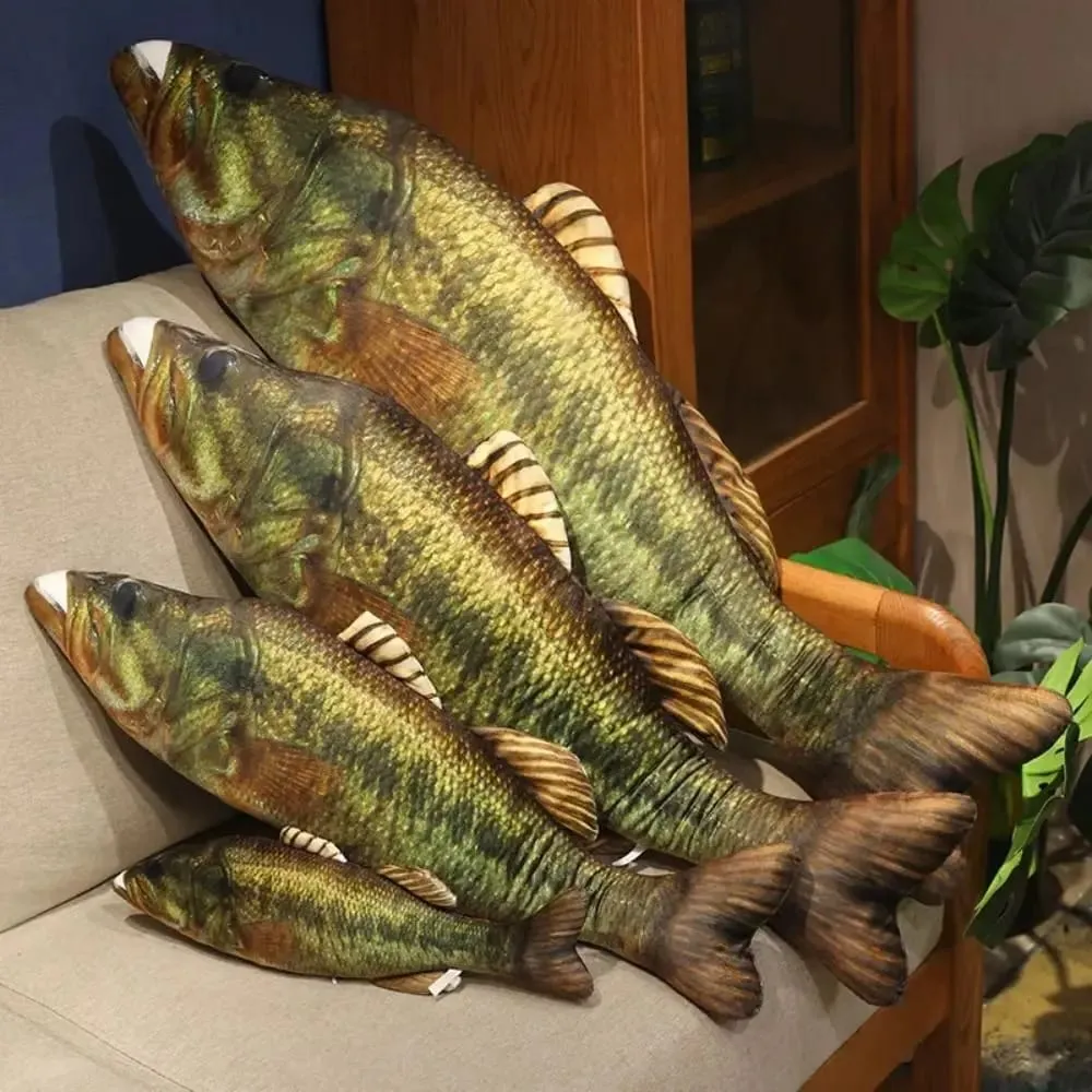 Poleiro simulação peixe travesseiro de pelúcia garoupa recheado dos desenhos animados peixe brinquedo de pelúcia adorável pp algodão peixe anime travesseiro bonecas