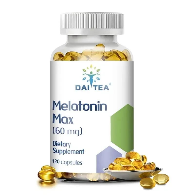 Melatonin MAX（60 毫克）快速溶解膠囊 - 更快入睡，促進深度睡眠和休息，易於服用，增強免疫健康