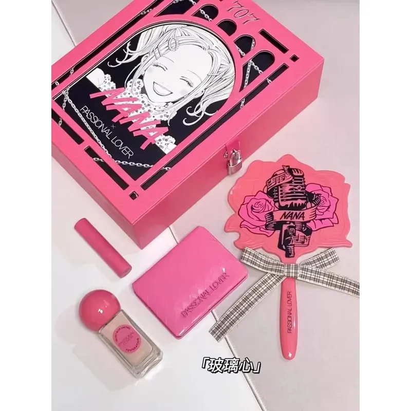 Conjunto de cosméticos de maquiagem apaixonado, base + sombra + batom, hidratante de longa duração, à prova d'água para mulheres, maquiagem de beleza