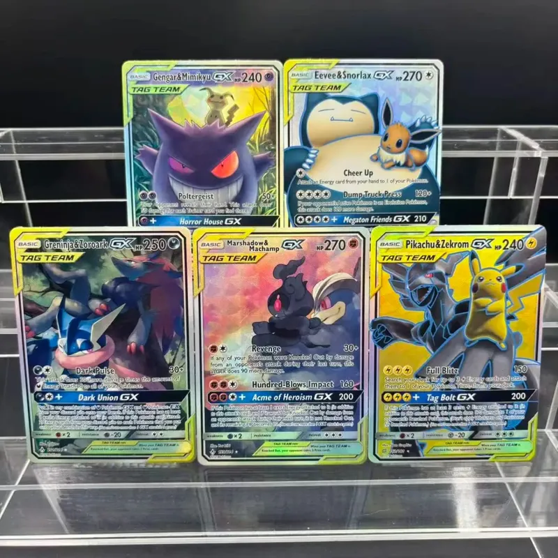 Cartões de coleção diy zekrom umbreon espeon mewtwo gx en auto feito cartão único clássico jogo anime cartão presente brinquedo