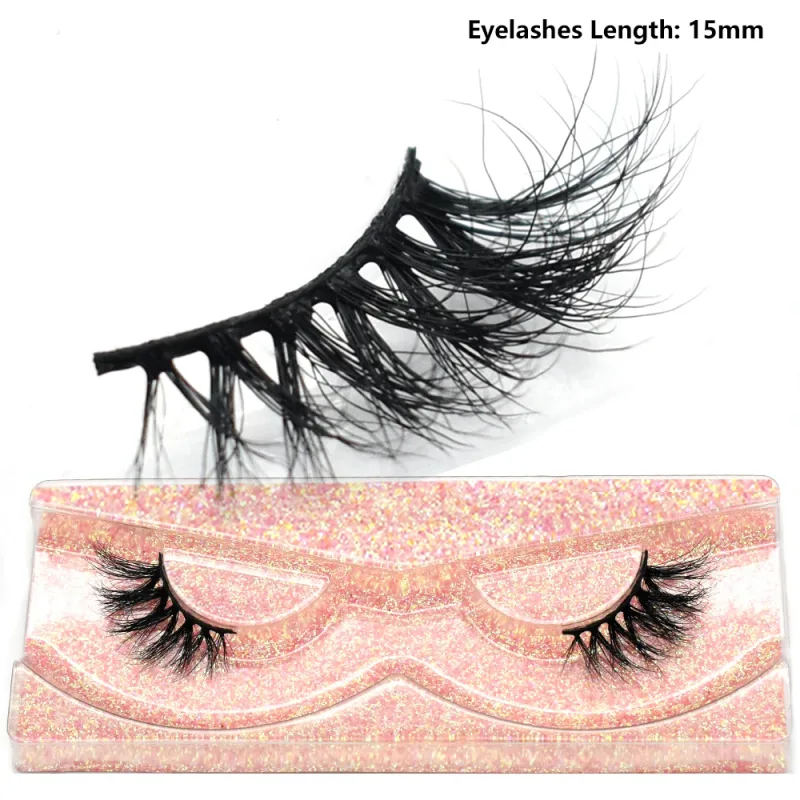 Half Eye Lashes Natural 3D Mink Short False Eyelashes Fluffy Wispy Cross Strip Fake Lashes Soft Half Eyelashes Extension Makeup — image 31
