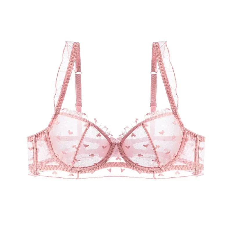 2025 verão minimizador sutiã ultra-fino sem fio sem esponja renda bralette puro sensual suporte grande busto puro conforto