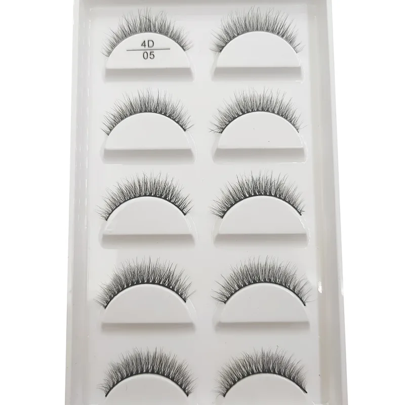 Novo 5 pares de cílios postiços de vison natural maquiagem extensão de cílios curtos cílios falsos cílios falsos maquiagem beleza cilios