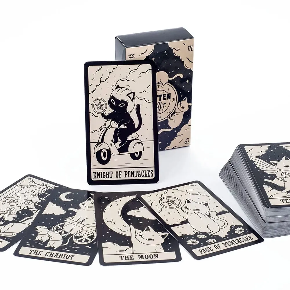 78 Card Deck Kitten Tarot Oracle Card Fate Divination Leisure Entertainment Family gatherings Tarot Card Game