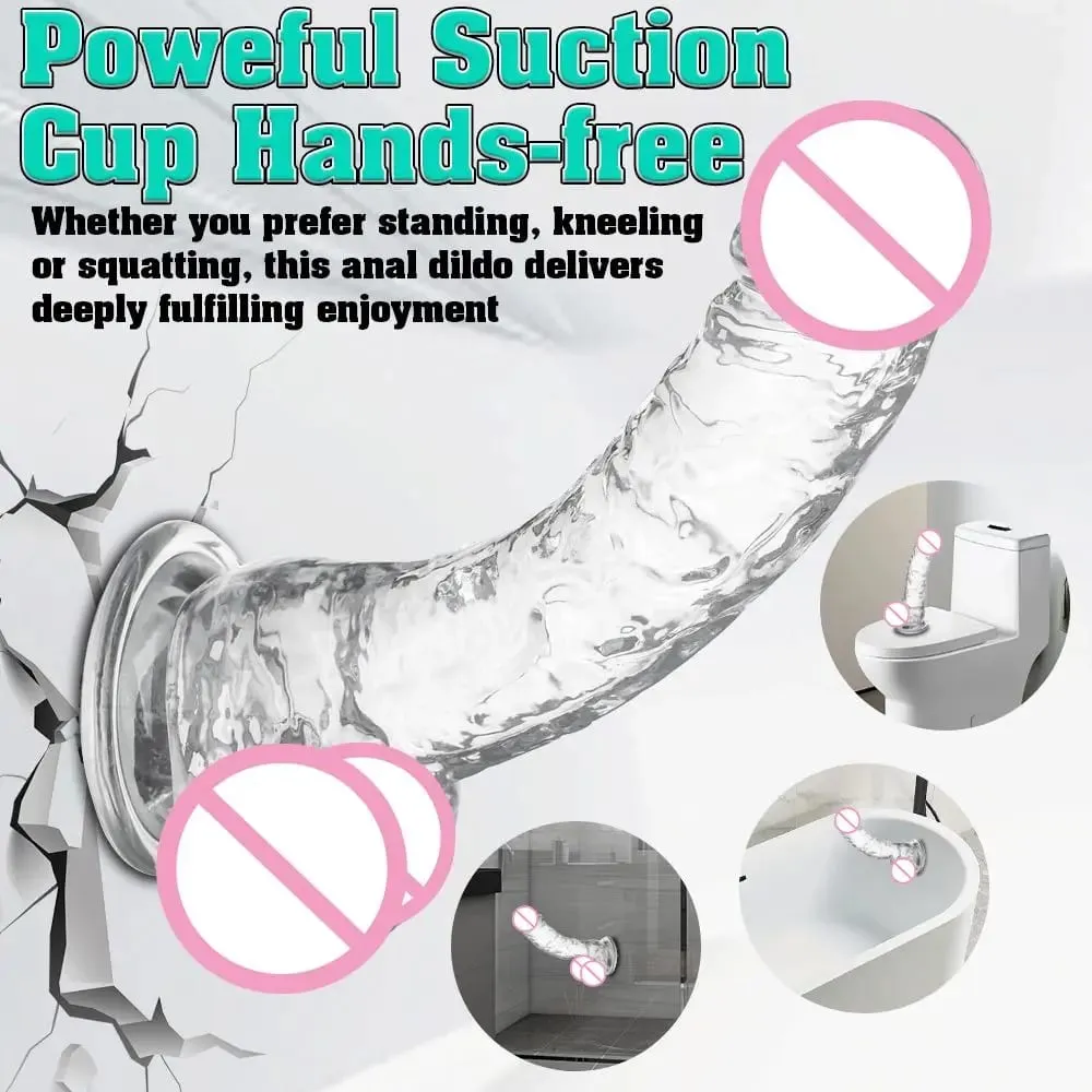 Tamanhos diferentes transparente macio geléia vibrador realista falso pau pênis com ventosa g ponto vagina massagem brinquedo sexual para mulher