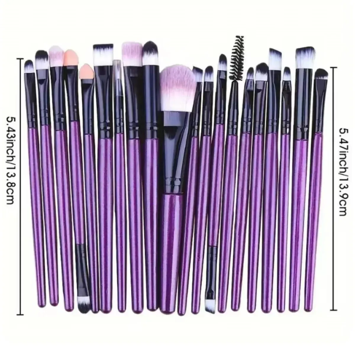 Conjunto de pincéis de maquiagem, 20 peças, delineador, mistura, pincéis de maquiagem para bochechas, olhos, base cosmética, conjunto de pincéis de maquiagem