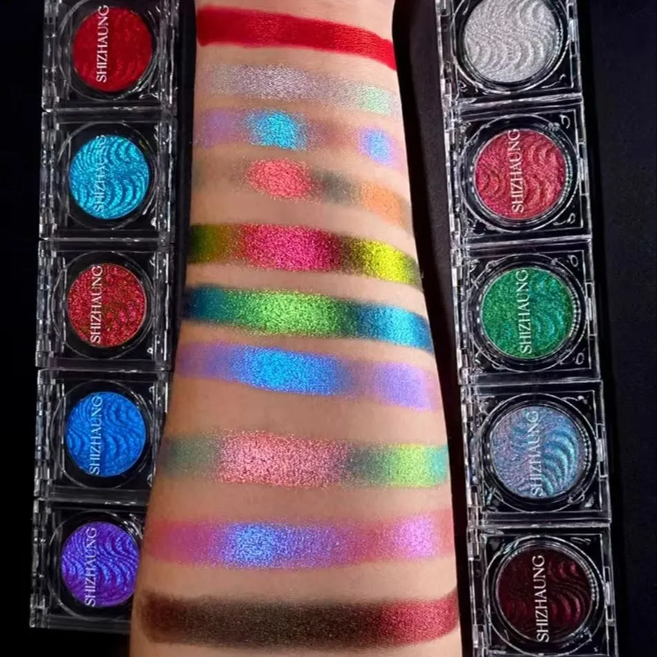 Chameleon Eyeshadow Powder Monochrome Matte Shimmer Metallic Glitter Gothic High Gloss High Colors Fine Flash lasting Eye Makeup