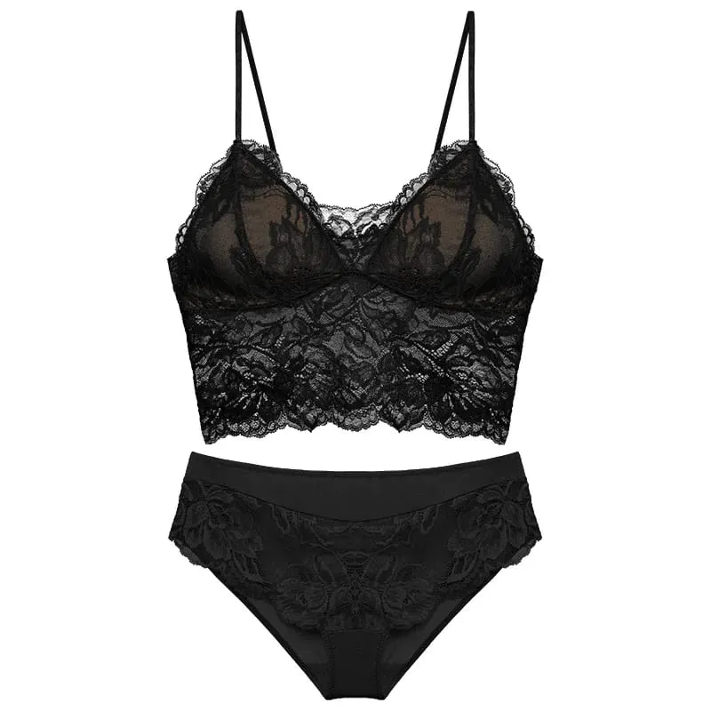 Bralette francês sem costas, renda pura, sem fio, halter, sem armação, anti-mamilo, conjunto confortável e tushy, ca moyisu, sutiã sexy
