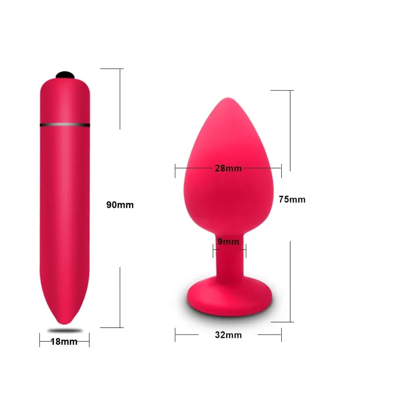 S/m/l plug anal vibrador de bunda feminino/homem silicone macio em forma redonda bala erótica anal plug bala gay brinquedos sexuais para adultos — image 28