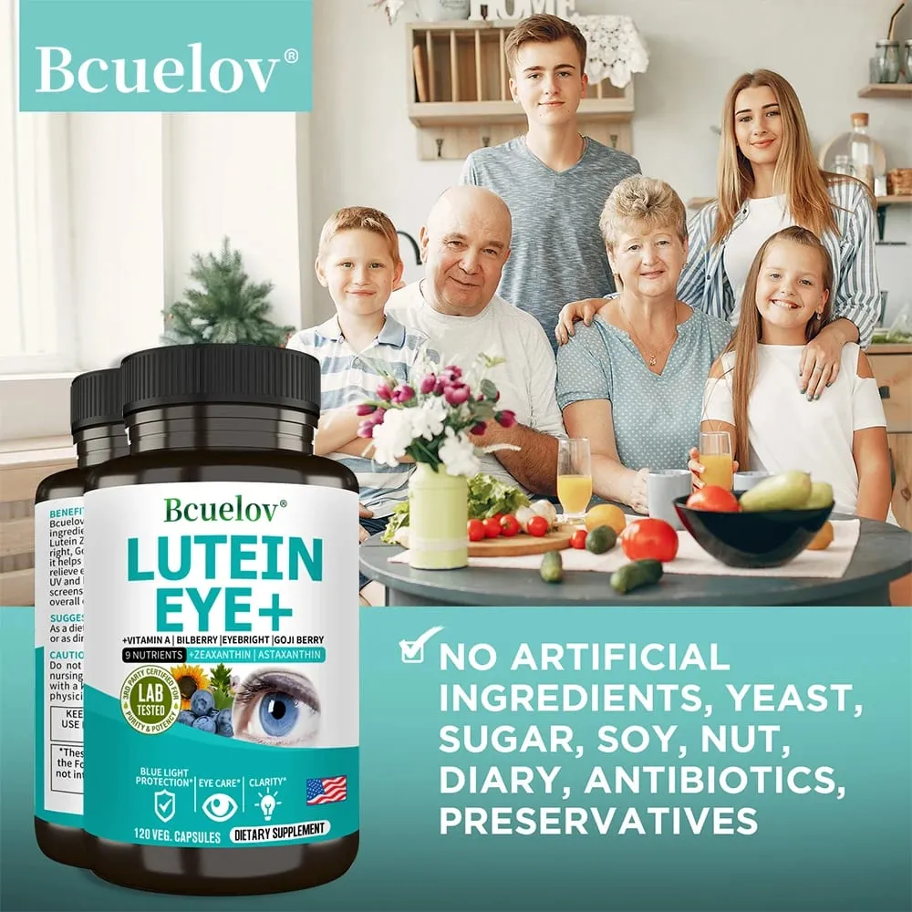 Suplemento de luteína contendo vitamina A, zeaxantina, astaxantina e extrato de mirtilo para apoiar a saúde da visão e dos olhos — image 2
