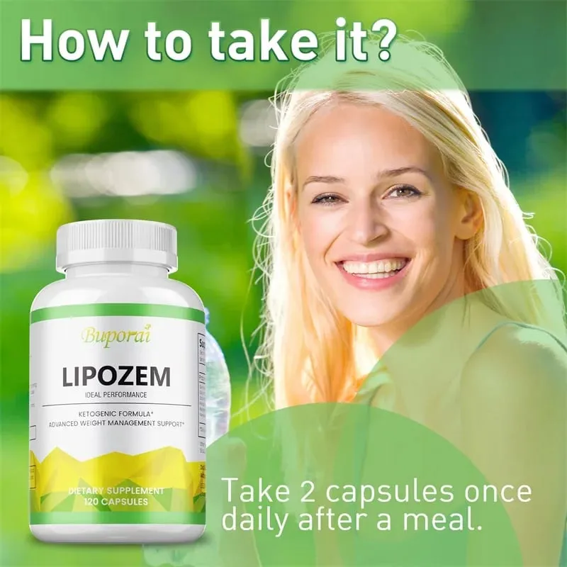 Lipozem Supplement - Weight Loss Capsules Boosts Metabolism Increases Energy and Controls Appetite