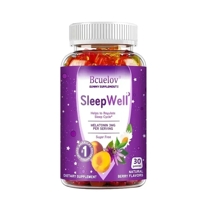 Melatonin Gummies 3 Mg - Fall Asleep Naturally Fight Insomnia Support Immunity Improve Rest Quality and Sleep Cycles