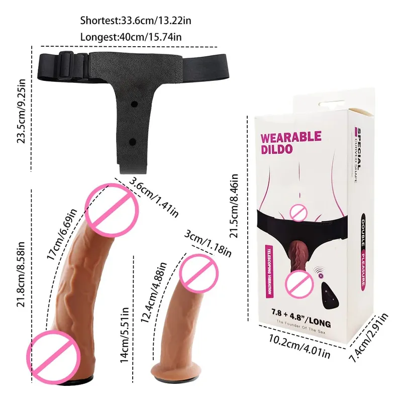 Cinta em vibrador realista vibrador cabeças duplas vibrando vibradores telescópicos strapon cinto calcinha brinquedos sexuais para mulher lésbica gay