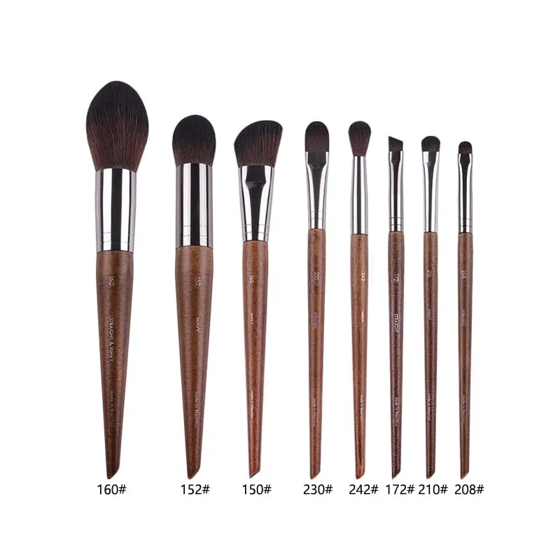 2 peças/35 peças mf pincéis de maquiagem macios de madeira natural, pó, base, corretivo, pincel de maquiagem, blush, ferramentas de sombra de cabelo sintético