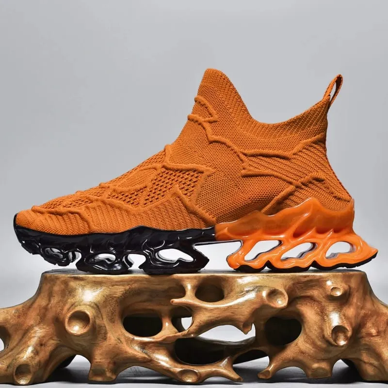 Men's Blade Type Shoes Breathable Shock Absorption Running Shoes Non-Slip Shoes For Jogging Tennis Gym Casual Walking Sneakers