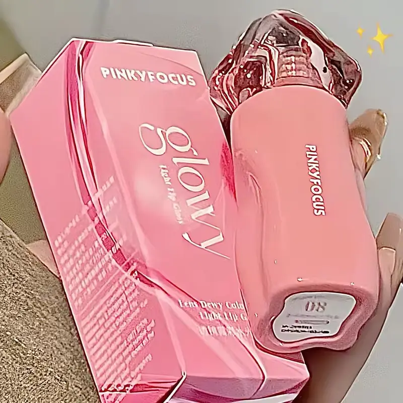 Pinkyfocus batom brilhante espelho brilho labial hidratante hidratante suculento nu lábio matiz longa duração diário natural maquiagem batom