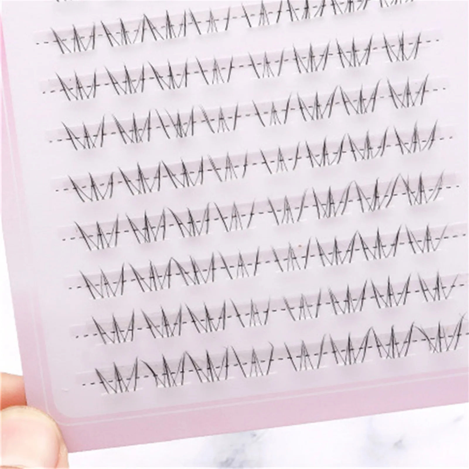 Cílios inferiores de ar de 10 linhas 5-7mm, sem necessidade de cola, cílios postiços segmentados, olhos de gato naturais sob cílios em forma de w, cílios inferiores