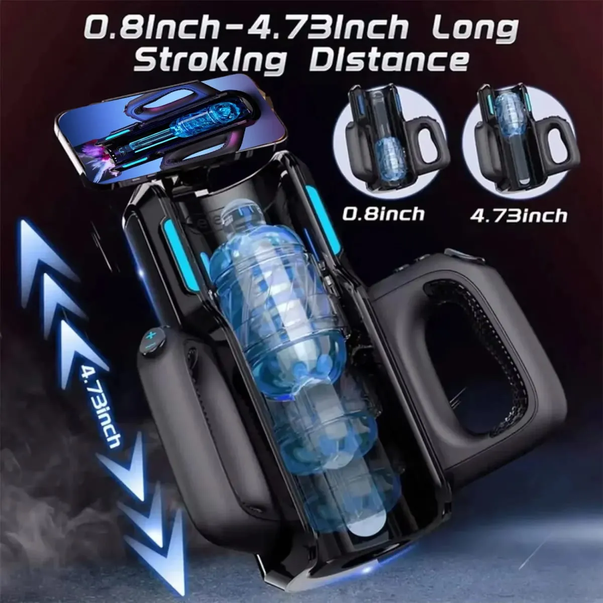 Thrusting High Speed Male Masturbator Machine Automatic Telescopic Vagina Masturbation Cup Sex Toy for Men