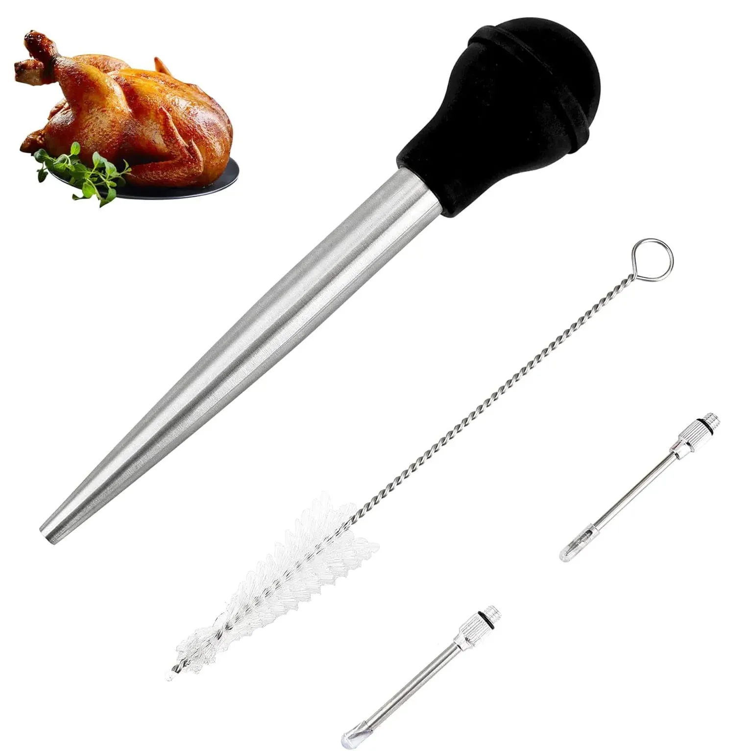 Baster de peru para cozinhar e cozinha, seringa injetora de carne para líquido quente, produto comestível, ferramenta essencial de ação de graças e natal