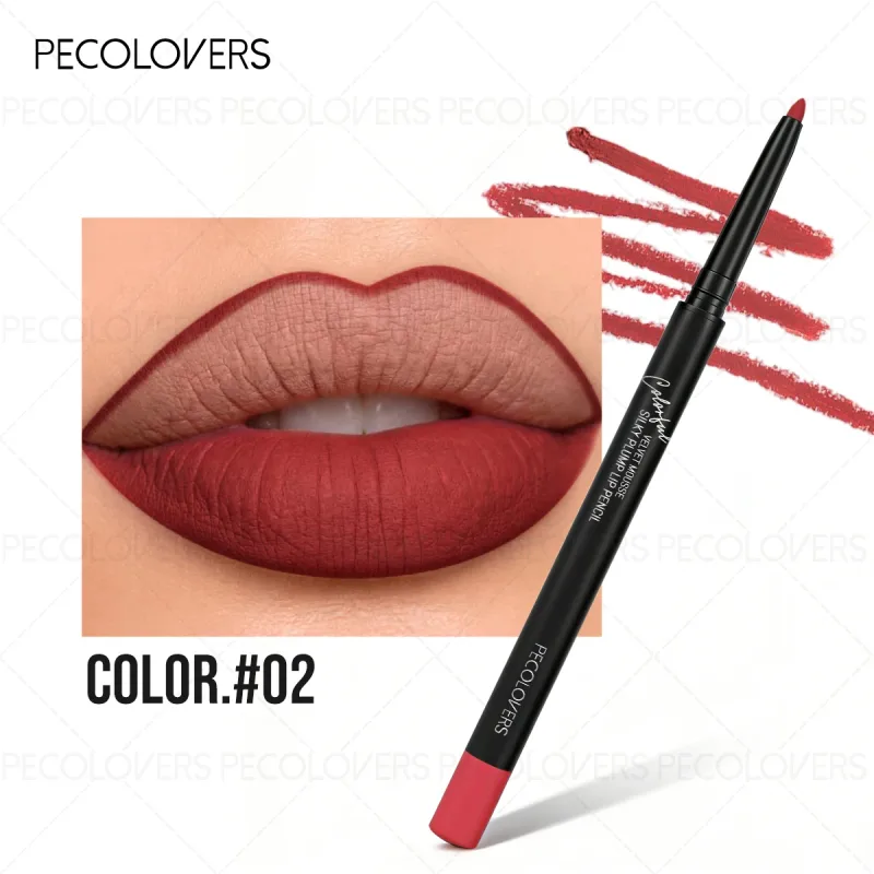 Matte Lip Liner Natural Lipstick Pen for All Light Types Accurate Defind Lip Lines Nude Pink Beige Red Tones Daily Makeup