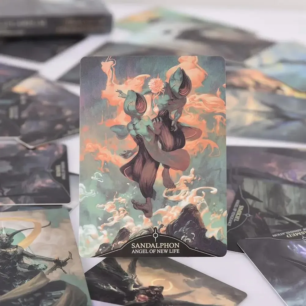 Angelarium Oracle Of Emanations Card Games 33pcs versão em inglês jogos de tabuleiro