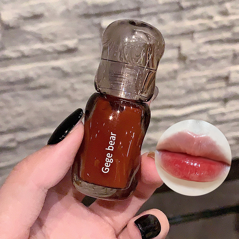 Gege Bear Crystal Gloss Lip Tint — Autumn/Winter Hydrating Formula Mirror-Gloss Finish Youthful Plumping Effect