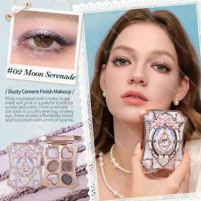 Flor sabe kit de maquiagem completa caixa de presente de luxo sombra paleta blush lábio creme mão espelho clipe de cabelo saco pingente bonito beleza cos
