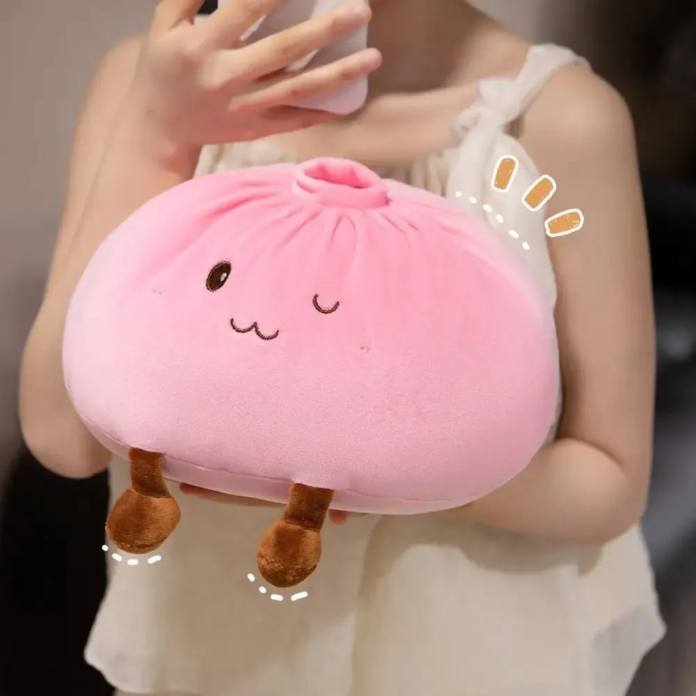 Super macio material de pelúcia pão cozido no vapor travesseiro de pelúcia fofo confortável pp algodão preenchido bolinho de pelúcia brinquedo alívio do estresse