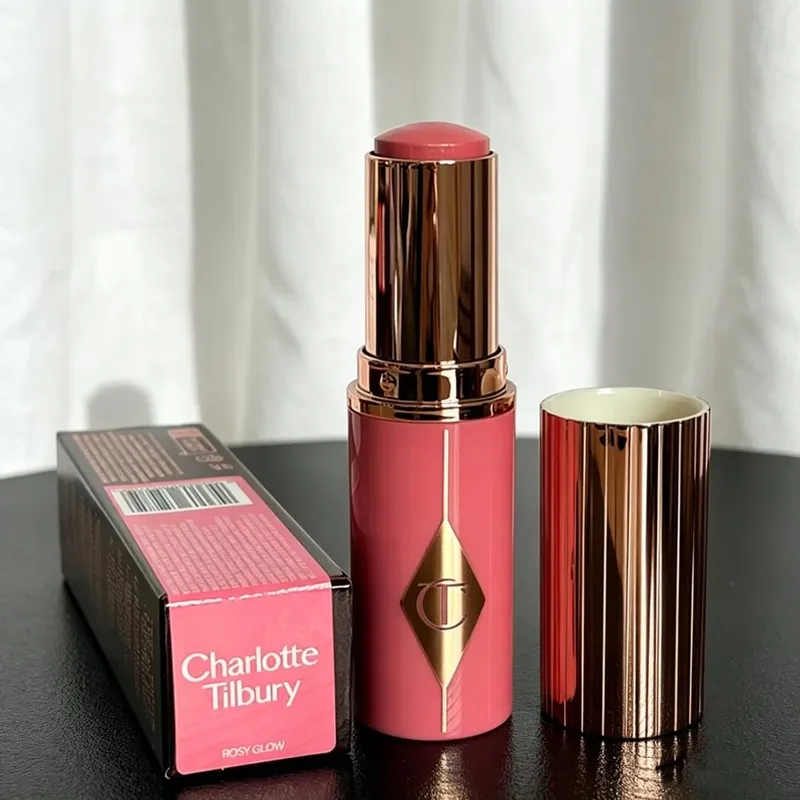 Charlotte tilbury batom líquido base iluminador pó prensado blush facial corretivo base maquiagem cosméticos