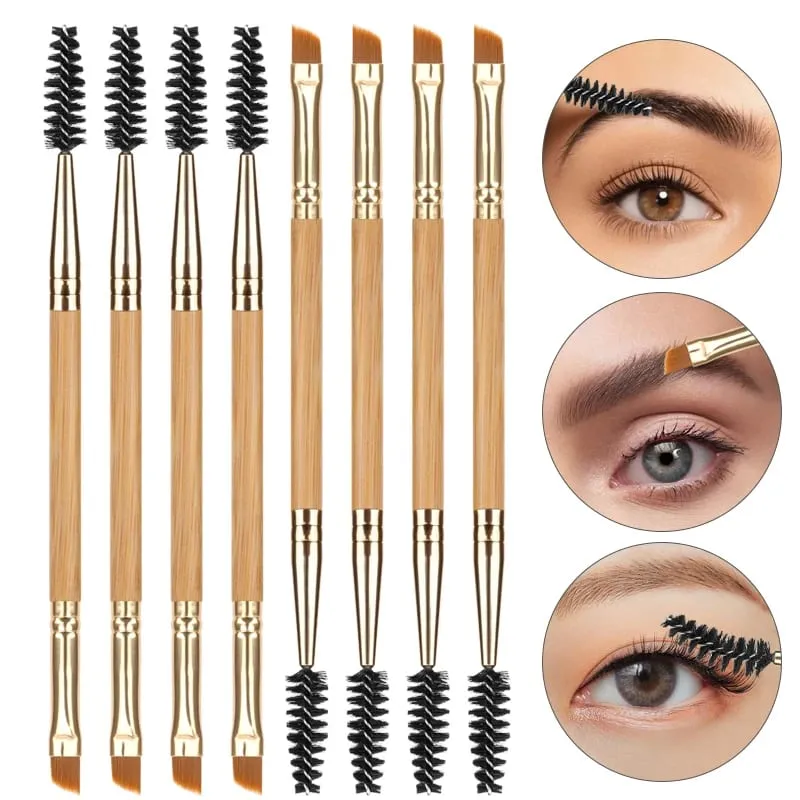 5 pçs pincéis de maquiagem sombra profissional dupla terminou sobrancelha escova pente para mulheres cosméticos beleza compõem ferramentas — image 1