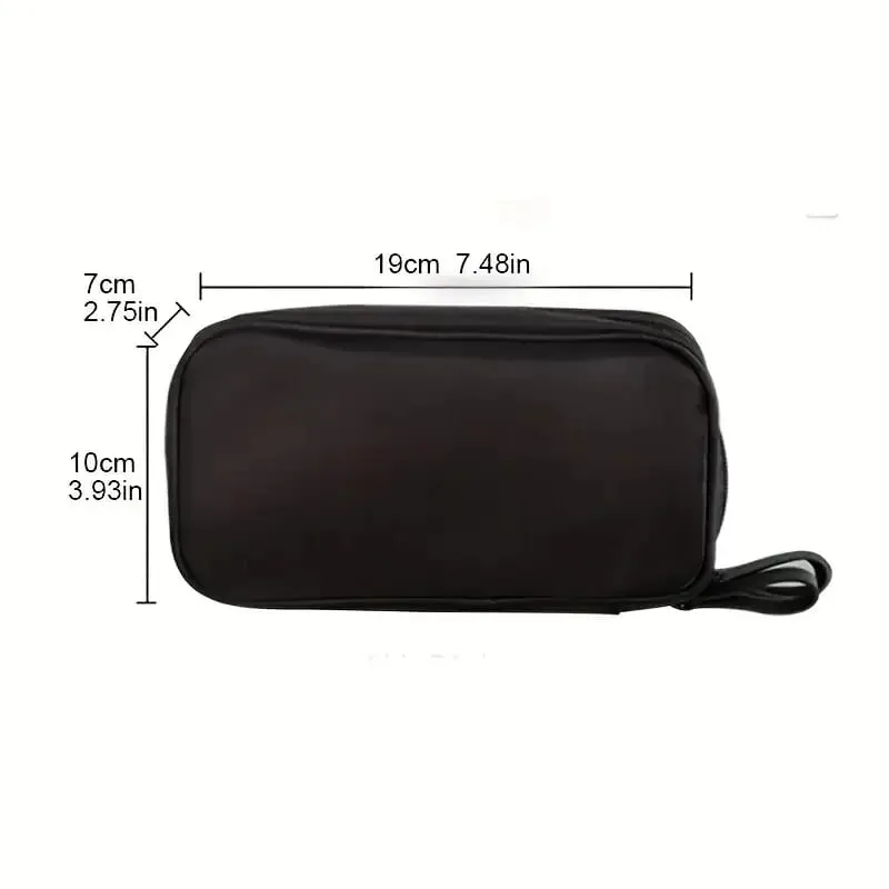 Large Capacity Makeup Brushes Storage Bag Double-Zipper Comestic Tools Organizer Wide-open Vertical Free-Standing Brush Holder