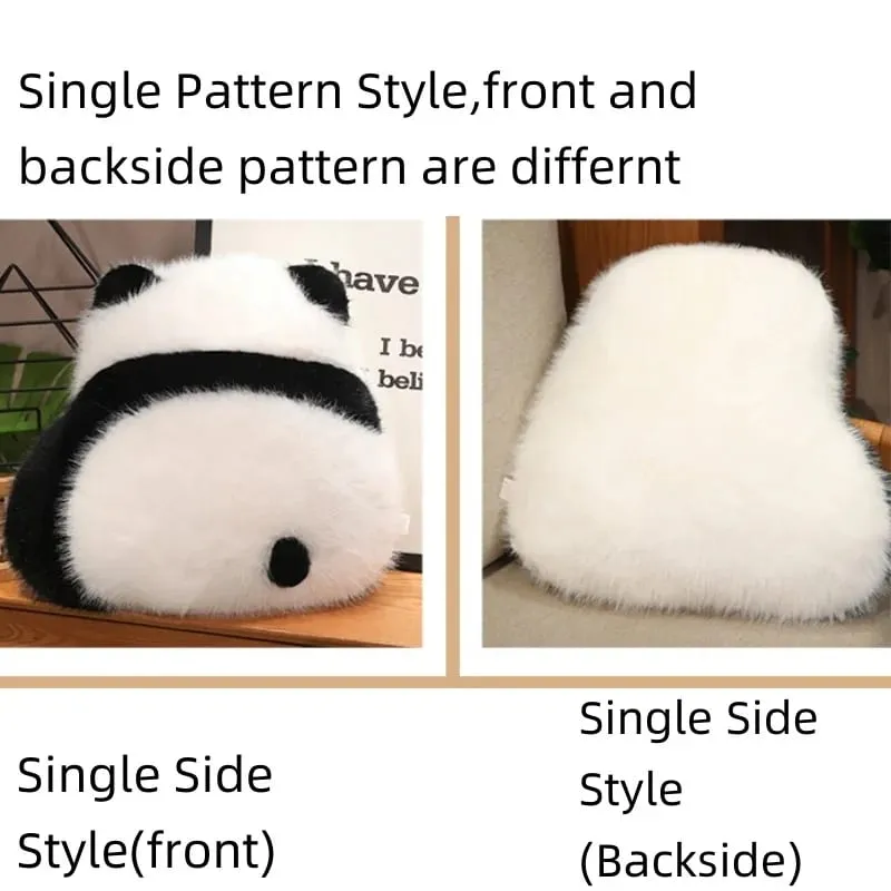 Super fofo pelúcia panda sombra recheada qizai vista traseira almofada estilo nórdico sofá decoração travesseiro chocolate panda abraço cintura travesseiro