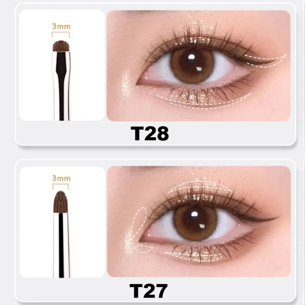 Pincéis macios e finos para sombra, manchas, delineador, pálpebras, iluminador, mentiroso, bicho da seda, ferramentas para maquiagem dos olhos