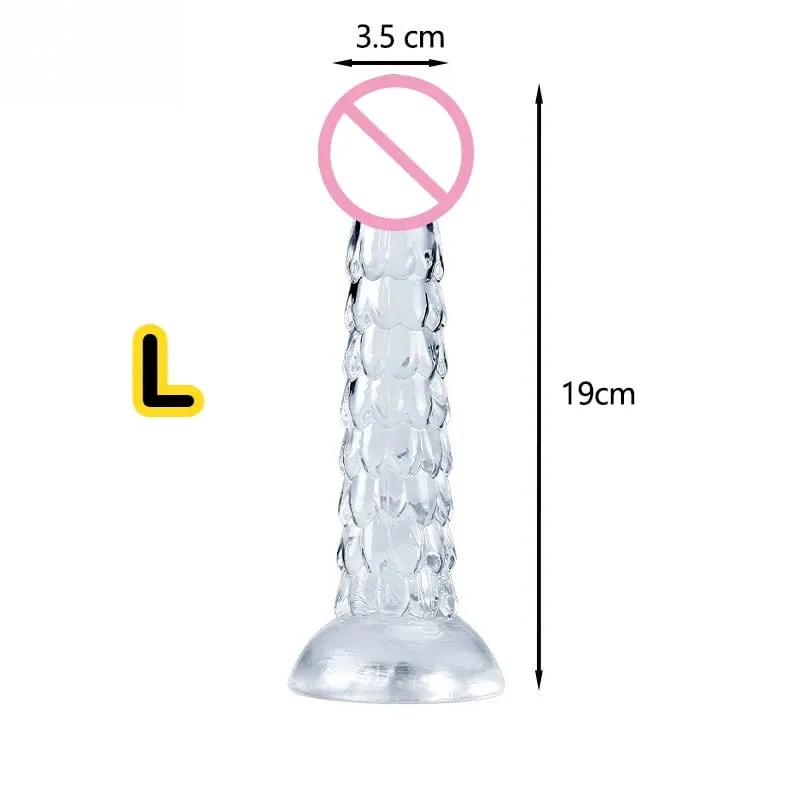 Dragon Dildo com Ventosa - Plugue Anal Suave e Dilatador de Chicote para Mulheres e Homens - Brinquedos Sexuais de Fantasia para Prazer de Adultos
