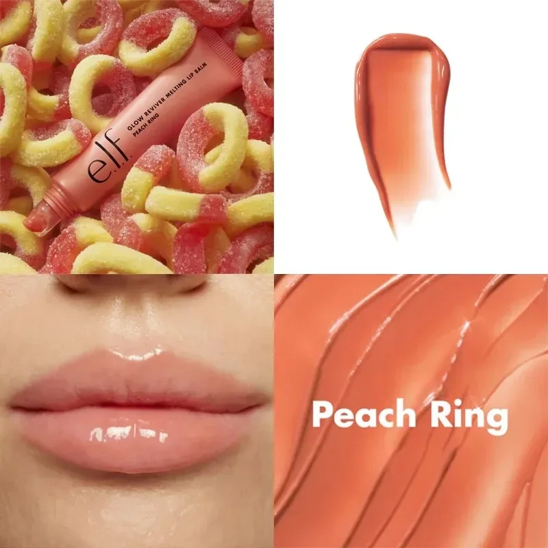 Popular marca elf portátil sabor de frutas brilho labial fino hidratante reparação nutritiva melhorar linhas labiais colorido bálsamo labial cosméticos