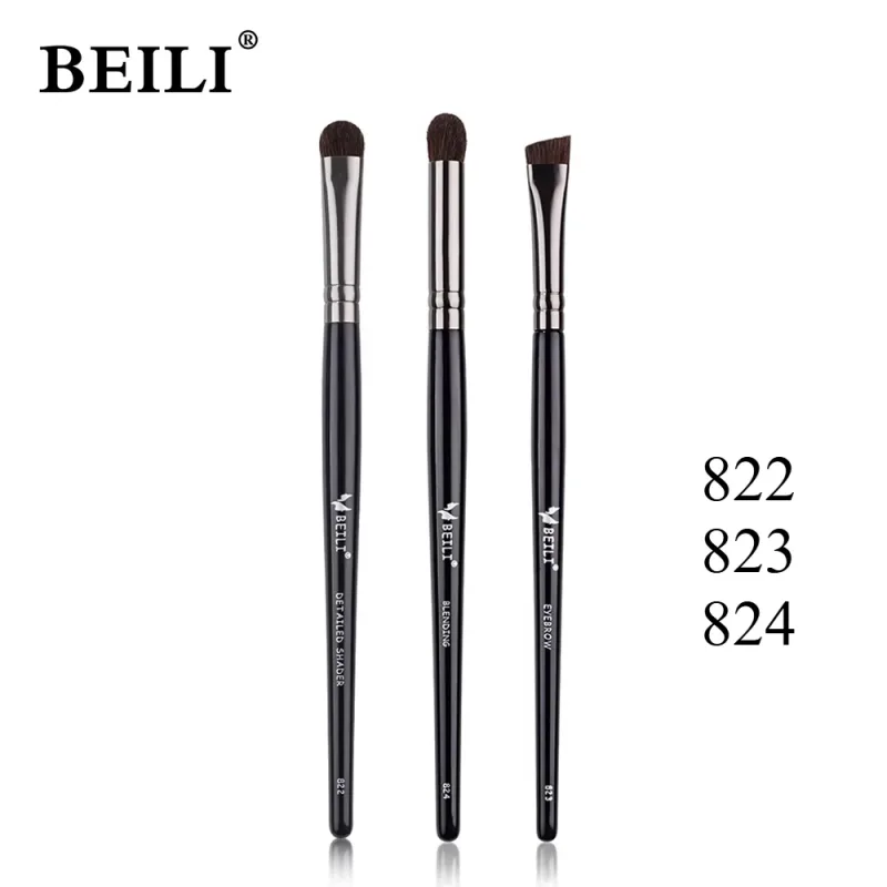 1/3 pçs profissional clássico natural pincéis de maquiagem para os olhos conjunto sombra sobrancelha mistura smokey preto beleza compõem pincéis