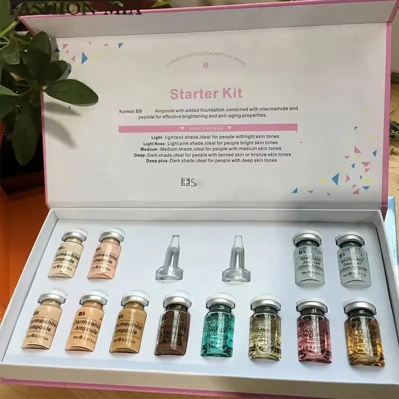 Korea 8ml BB Cream Beginner Starter Kit Niacinamide/Peptide Salmon DNA Essence Moisturise Face Skin Care