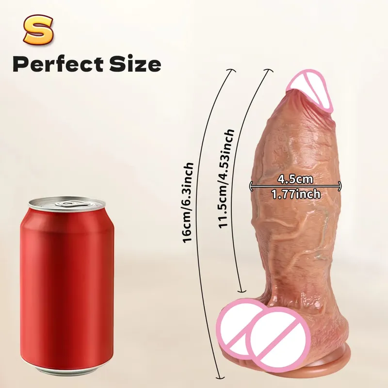 Realista macio duplo silicone grande vibrador pele simulada pênis artificial masturbação vaginal ventosa grande pau mulher brinquedo sexual — image 9