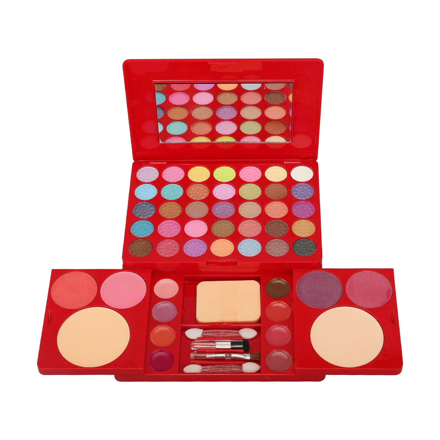 Kit de maquiagem conjunto completo para mulheres, multifuncional, tudo em uma caixa, vermelho, 49 cores, rosto, lábios, sombra, iluminador, paleta de maquiagem — image 4