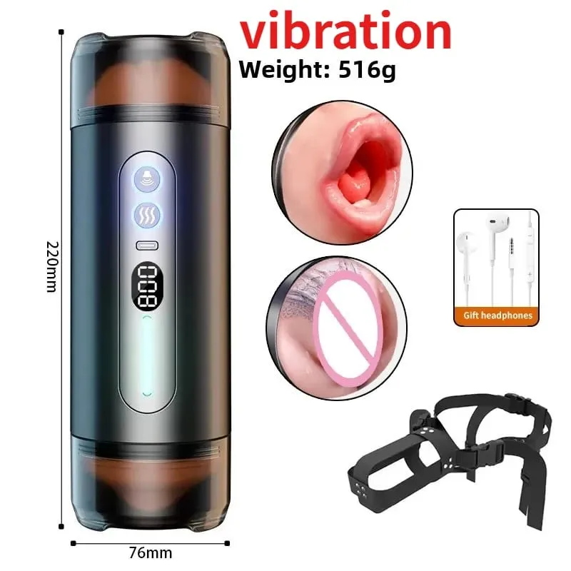 Vagina artificial realista 2 em 1, copo masturbador para homens, garganta profunda, boquete, massageador de bolso, pênis erótico, brinquedos sexuais adultos — image 10