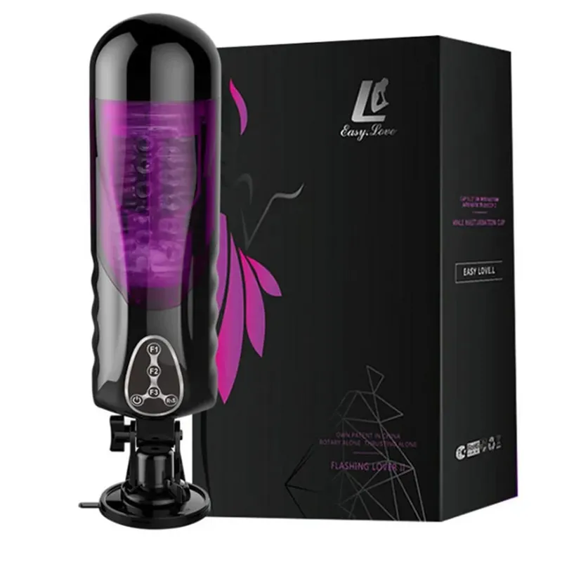 Masturbador masculino, pistão elétrico, aquecimento, vibrador automático, rotação de 10 tipos, telescópico, voz inteligente, masturbador, brinquedo sexual para homens