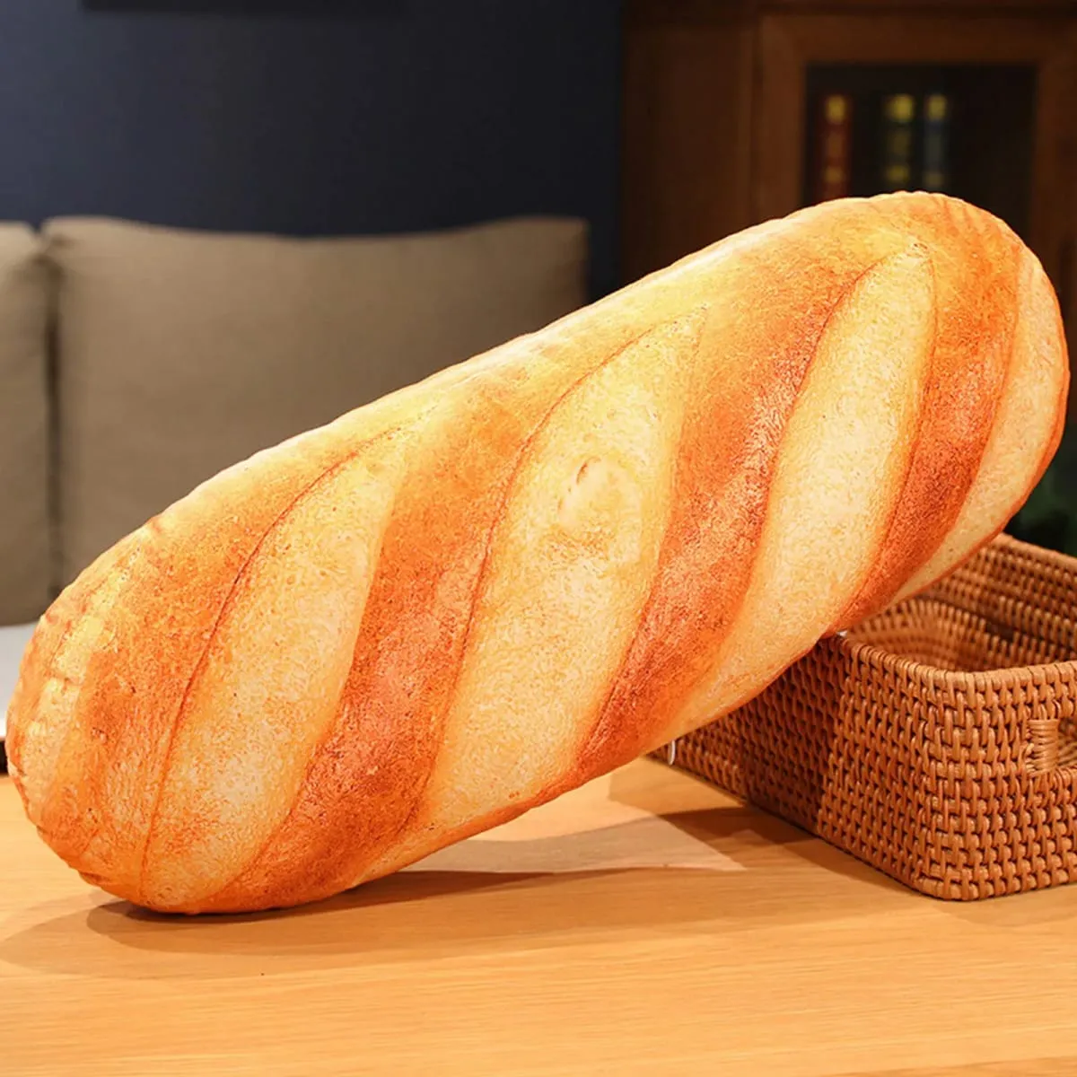 Simulação macia pão travesseiro almofada de pelúcia criativo francês baguette brinquedo de pelúcia longo nap esteira para casa sofá decoração