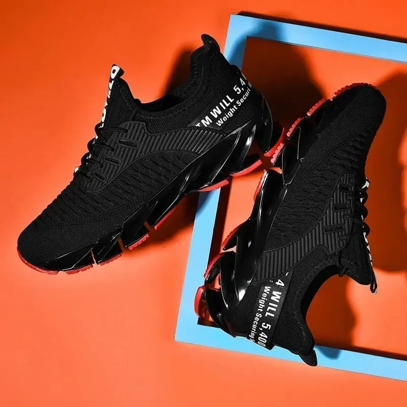 Novos sapatos de corrida masculinos leves confortáveis ​​tênis de malha respirável moda masculina sapatos casuais de malha respirável